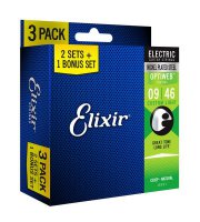 Elixir 16551 OPTIWEB Coating Custom Light 9-46 3-PACK