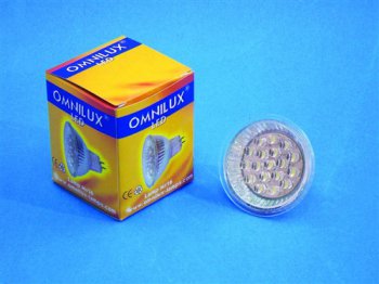 12V MR-16 GX-5.3 Omnilux, 18 LED bl, 3000K