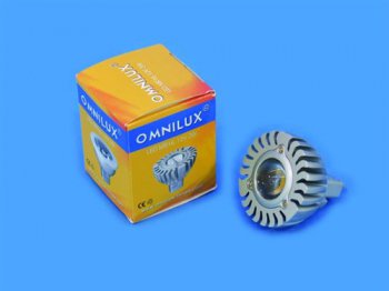 12V MR-16 GU-5.3 Omnilux, 3W LED zelen, chladi