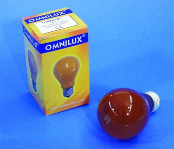 230V/25W E27 A19 Omnilux, oranov